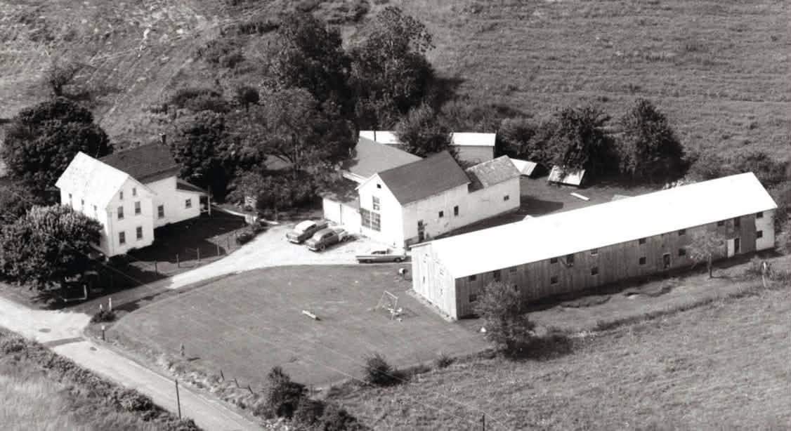 Aerial photograph of a Tohickon Valley farmstead before Lake Nockamixon was created