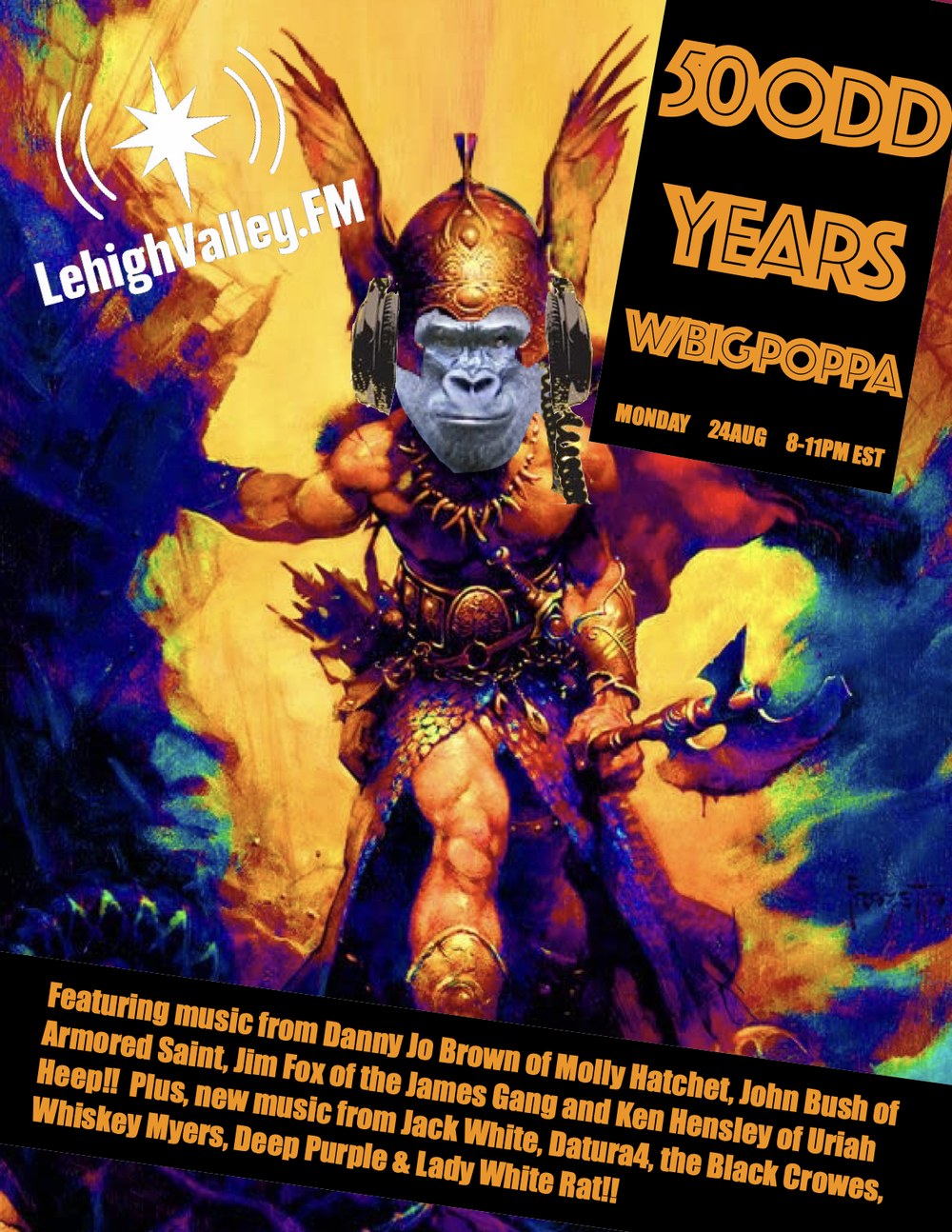 The 50 Odd Years poster for Monday, Aug. 24, 2026, listing the featured artists