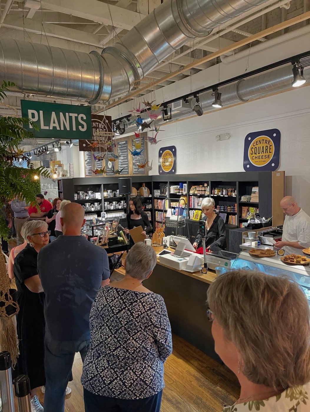 Customers gathered at the Centre Square Cheese counter