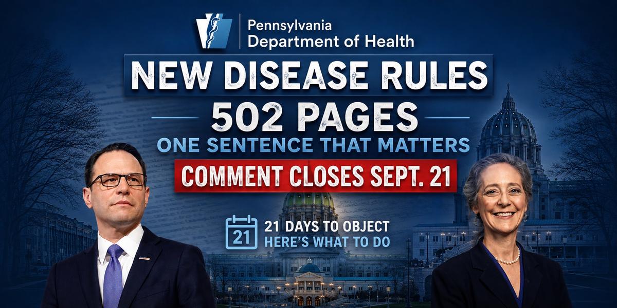 502 Pages, One Sentence That Matters: Inside Pennsylvania's Disease Rule Rewrite